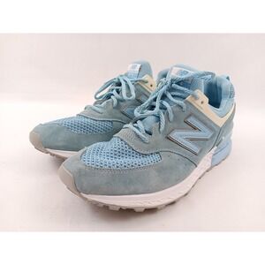 New Balance 574STB Men's Sneakers Blue Suede Mesh Athletic Shoes Size 13 D